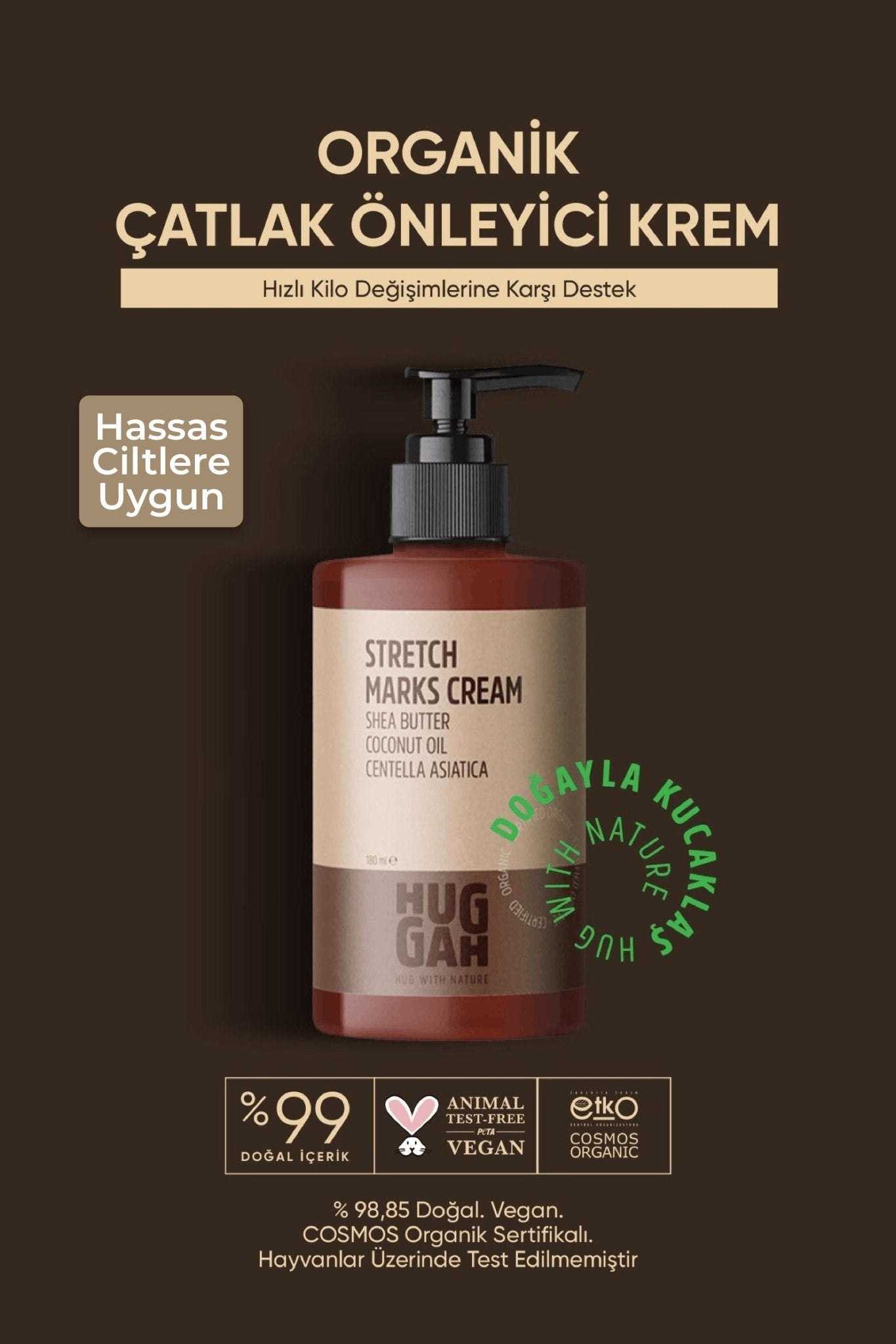 Huggah Organik Çatlak Bakım Kremi 180 ml - HUGGAH NATURALS