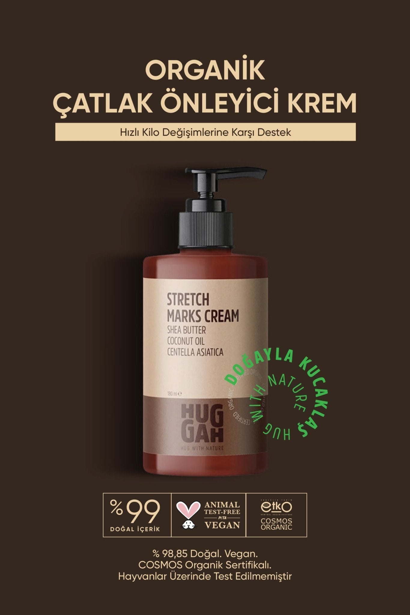 Huggah Organik Çatlak Bakım Kremi 180 ml - HUGGAH NATURALS