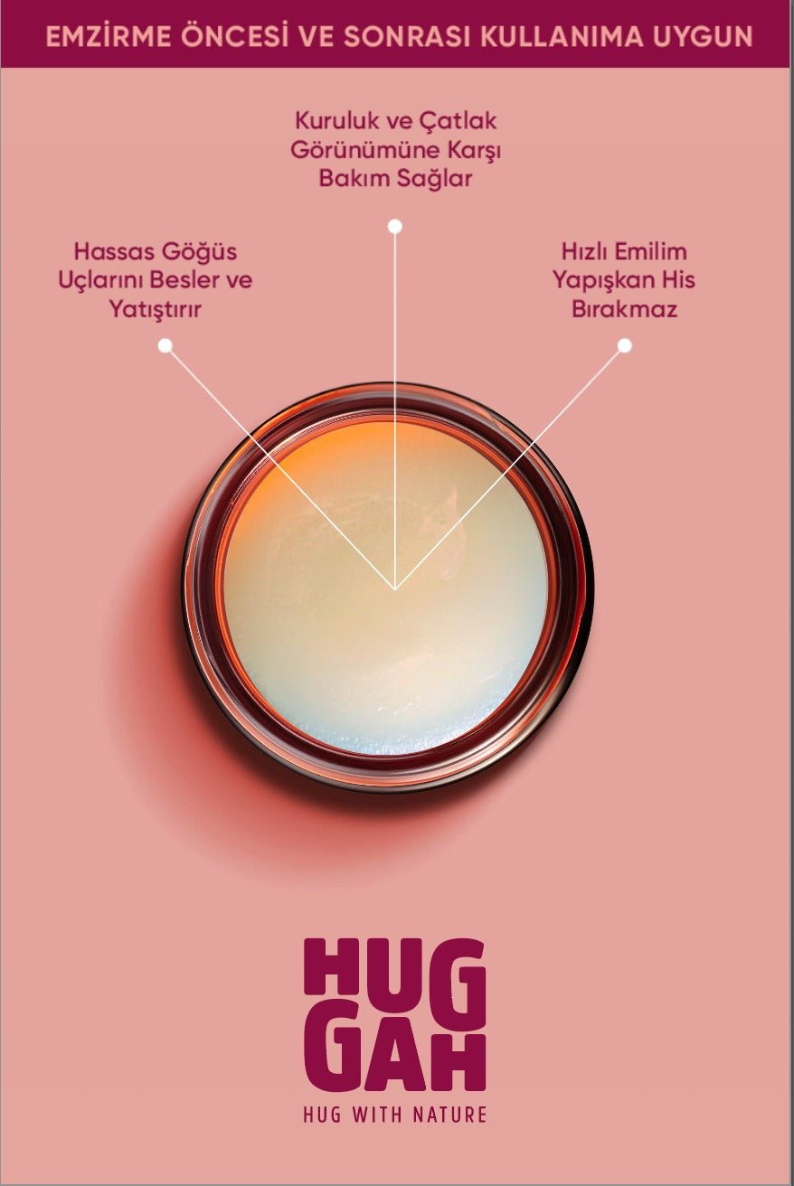 Organik Doğal Göğüs Ucu Balmı 50 ml x2 Avantaj Seti - HUGGAH NATURALS