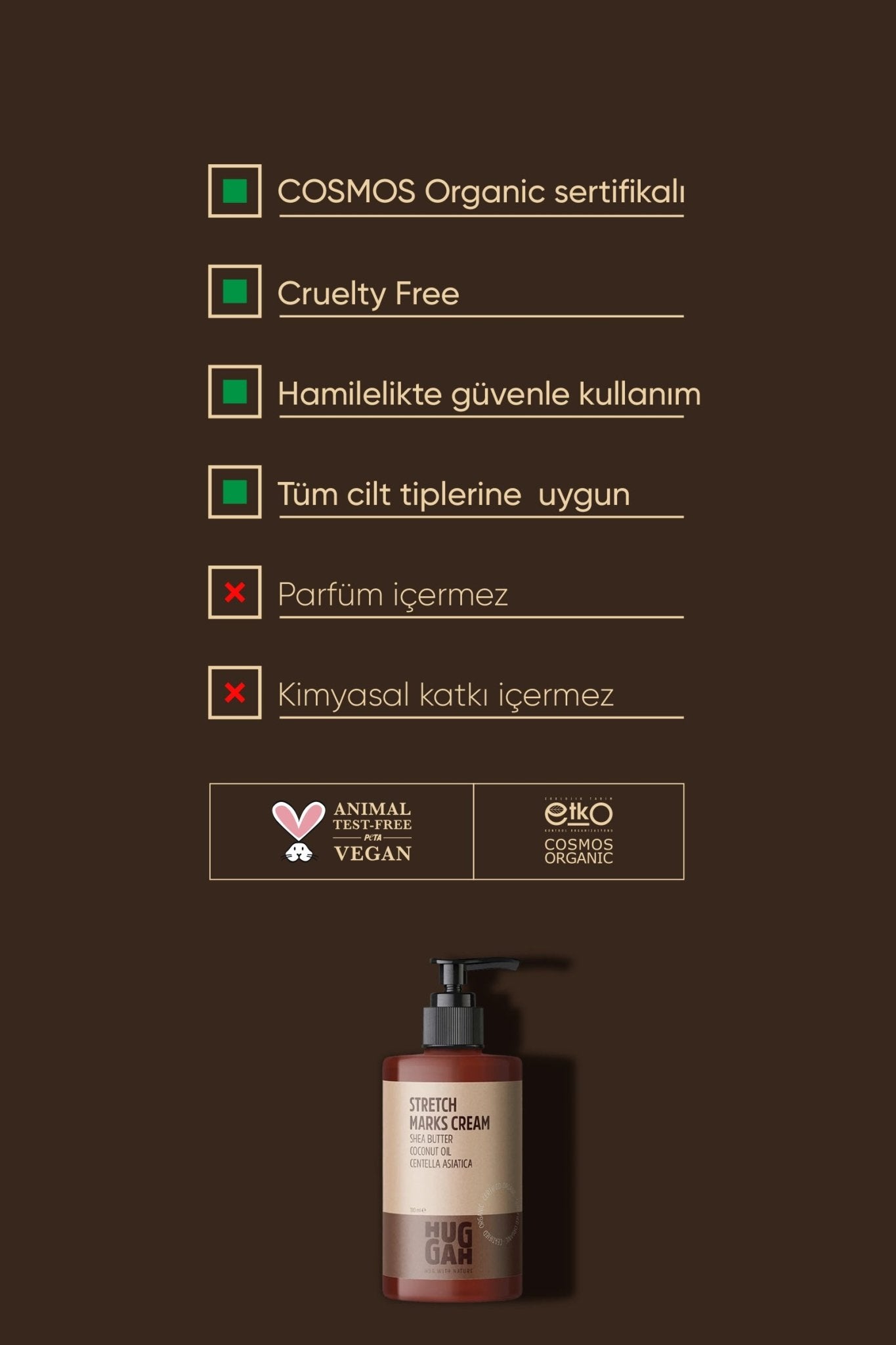 Organik Doğal Çatlak Önleyici Cilt Bakım Kremi 180 ml x2 Avantaj Seti - HUGGAH NATURALS